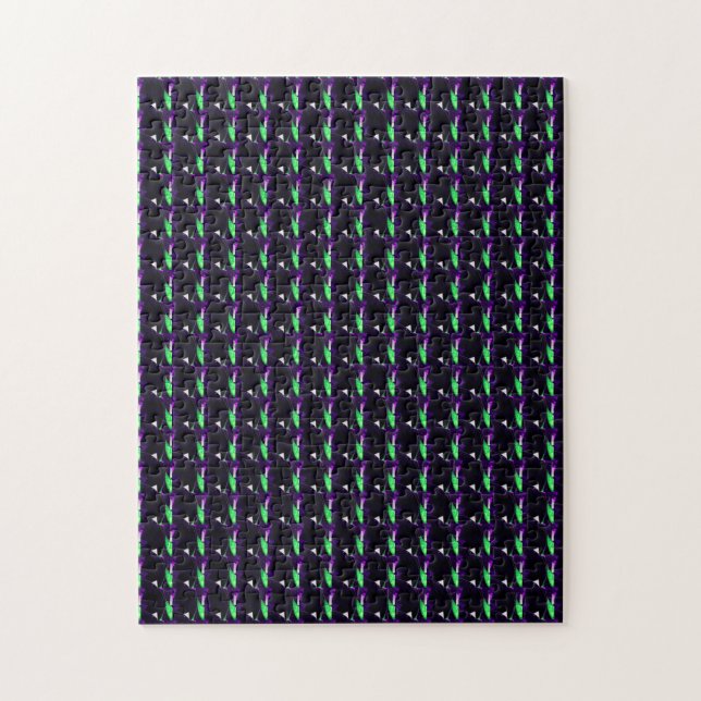 Gemstone Art, grün und Lila (Vertikal)