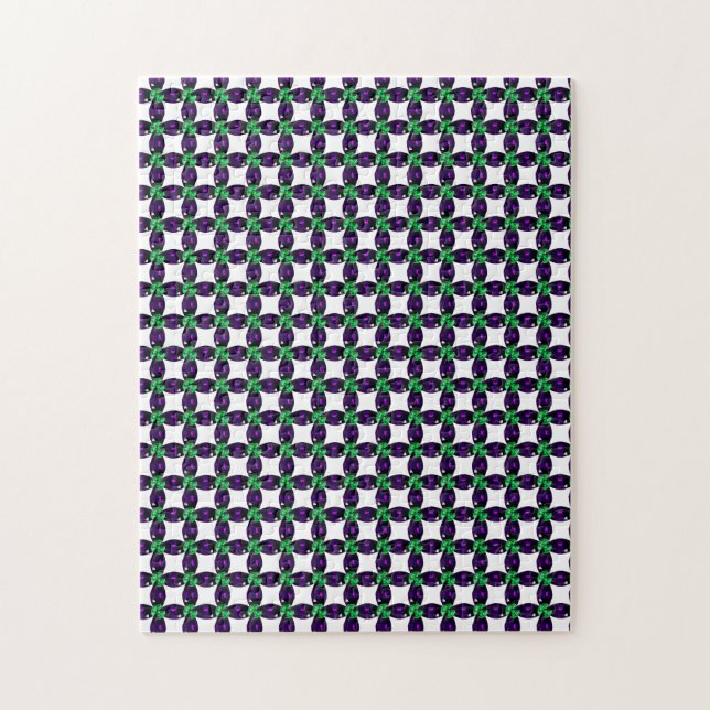 Gemstone Art, grün und Lila (Vertikal)