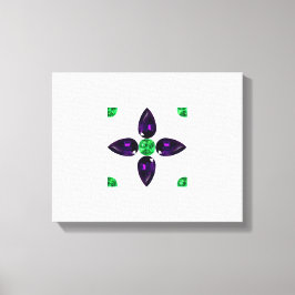 Gemstone Art, grün und Lila Leinwanddruck