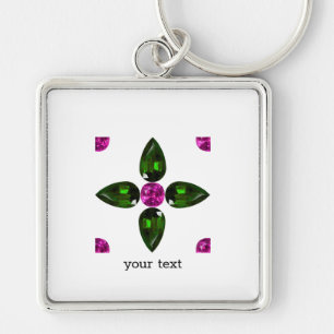 Gemstone Art, Lila grün Schlüsselanhänger