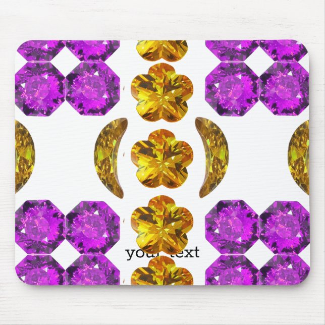 Gemstone Art Lila Orange Mousepad (Vorne)