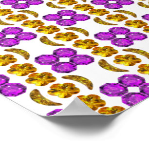 Gemstone Art Lila Orange Poster