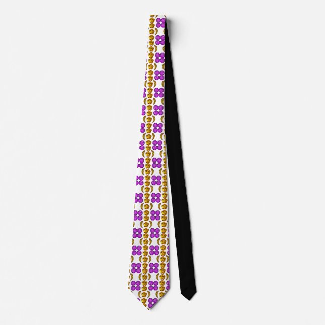 Gemstone Art Purple Orange Krawatte (Vorderseite)