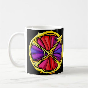Gemstone Colored Sagittarius Symbol Kaffeetasse
