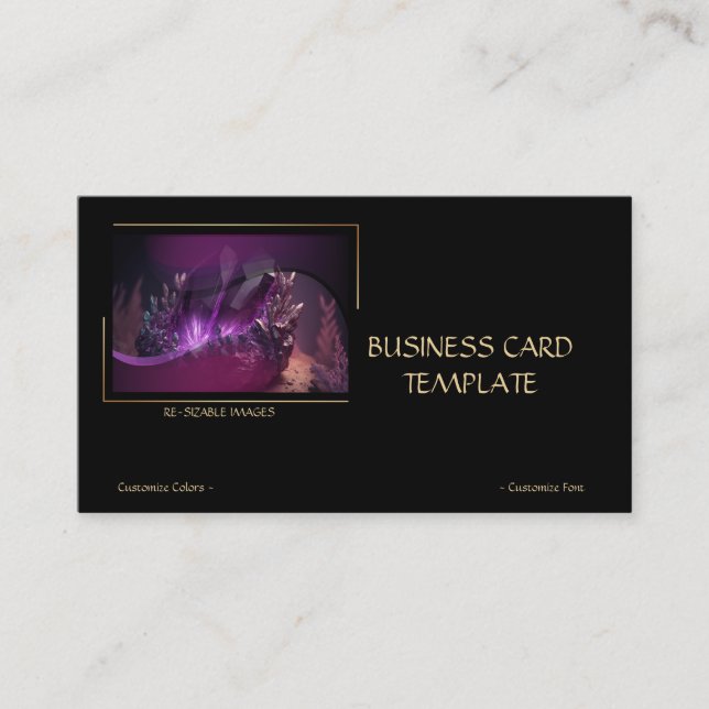 Gemstone Crystal Amethyst Juwelier Visitenkarte (Vorderseite)