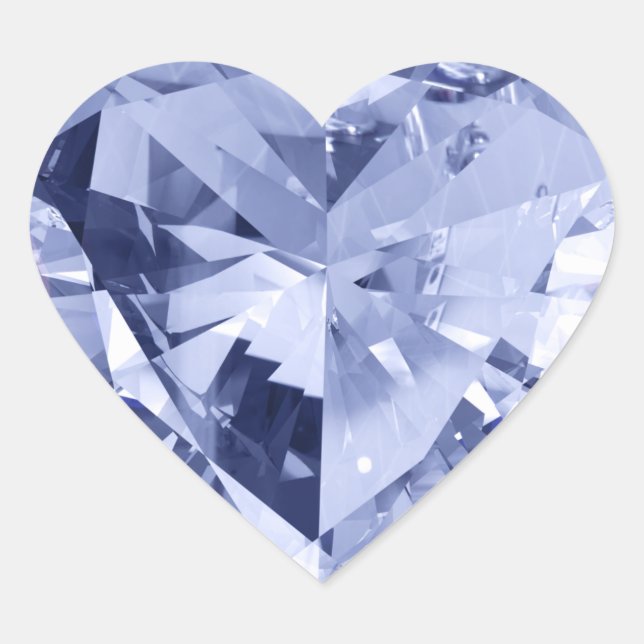 Gemstone Crystal Diamond Shiny Heart Sticker (Vorderseite)
