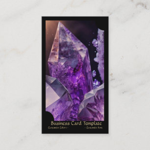 Gemstone Crystal Healing Amethyst Visitenkarte