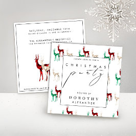 Gemstone Crystal Rentier Weihnachtsfest Party Einladung