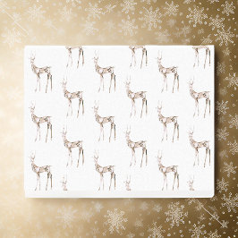Gemstone Crystal Rentier Weihnachtswrapping Paper Seidenpapier