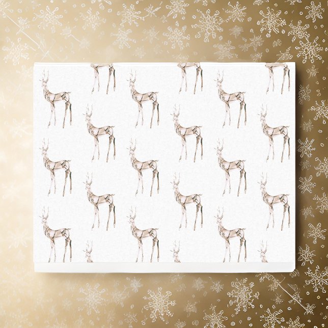 Gemstone Crystal Rentier Weihnachtswrapping Paper Seidenpapier (Von Creator hochgeladen)