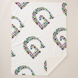 Gemstone Diamond Initial G Monogram Art Sherpadecke