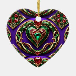 Gemstone Herz und Schlangen Liebe Venus Keramik Ornament