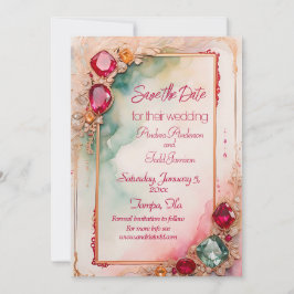 Gemstone-Hochzeit Save The Date
