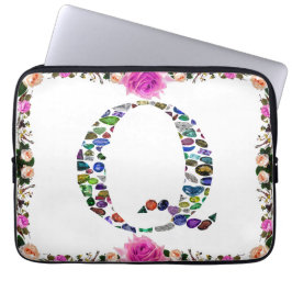 Gemstone Monogram Letter Q Laptopschutzhülle