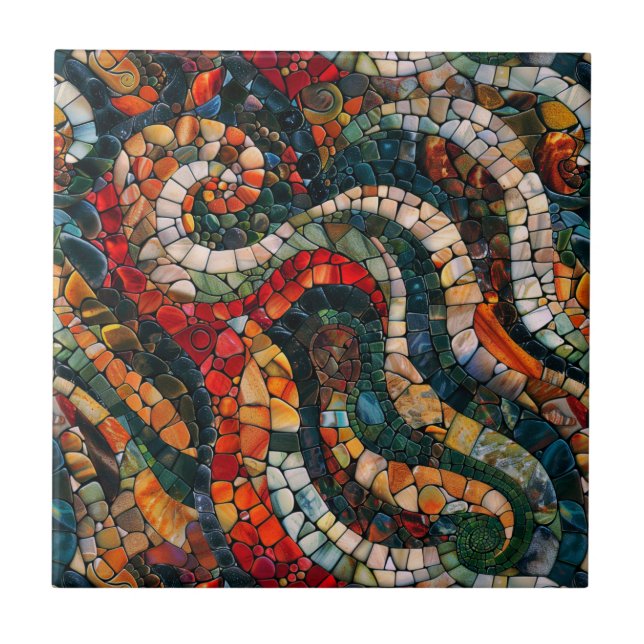 Gemstone Mosaik Keramik Tile Fliese (Vorderseite)