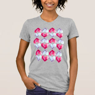 Gemstone Muster Hübsch Hearts T-Shirt