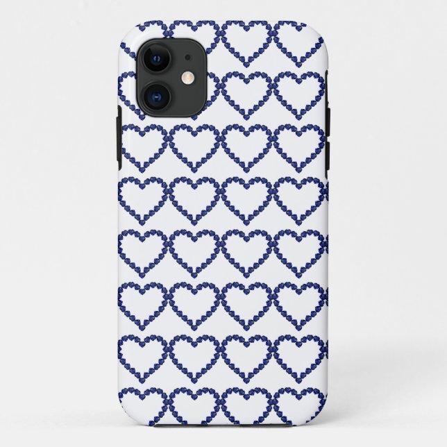 Gemstone Sapphire Blue Heart Case-Mate iPhone Hülle (Rückseite)