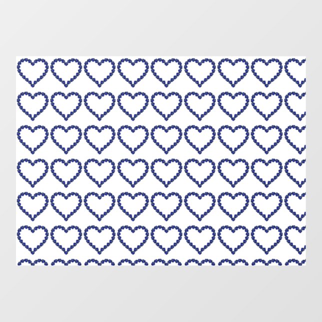 Gemstone Sapphire Blue Heart Fensteraufkleber (Blatt)