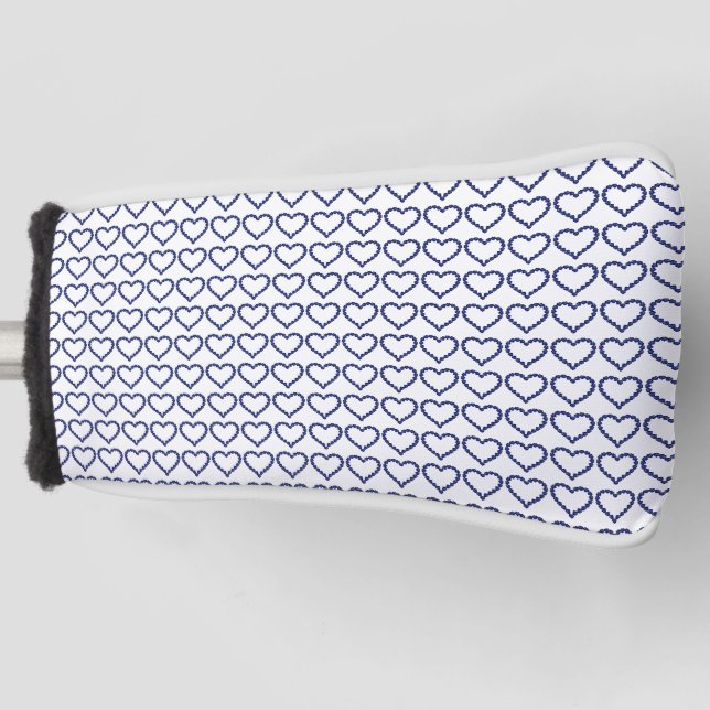 Gemstone Sapphire Blue Heart Golf Headcover (Vorderseite)