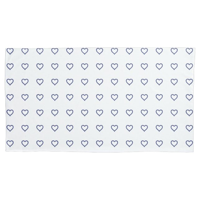 Gemstone Sapphire Blue Heart Kissenbezug (Vorderseite-Links)