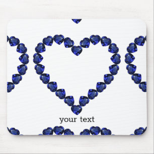 Gemstone Sapphire Blue Heart Mousepad
