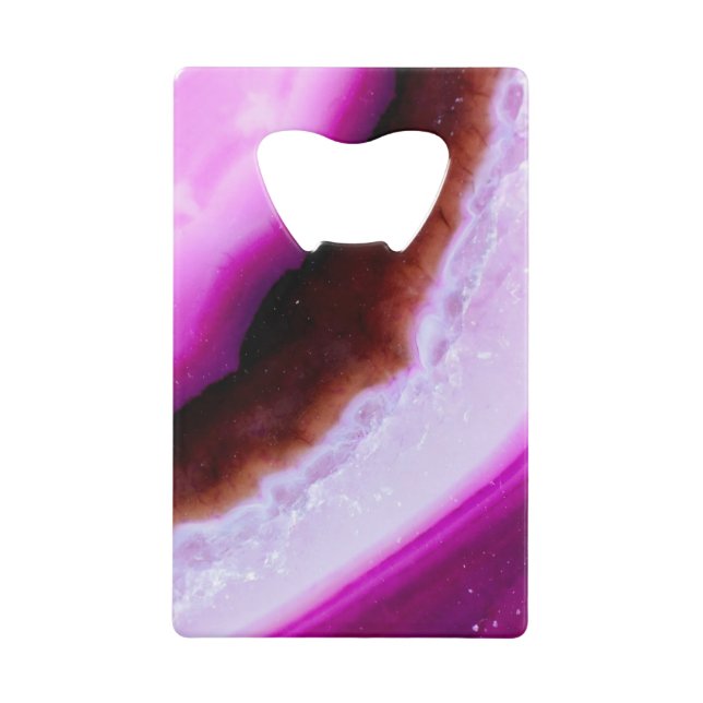 Gemstone Series Lila Tor mit Quarz Geldkarten Flaschenöffner (Vorderseite)