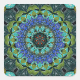 Gemstone Tiles Quadratischer Aufkleber