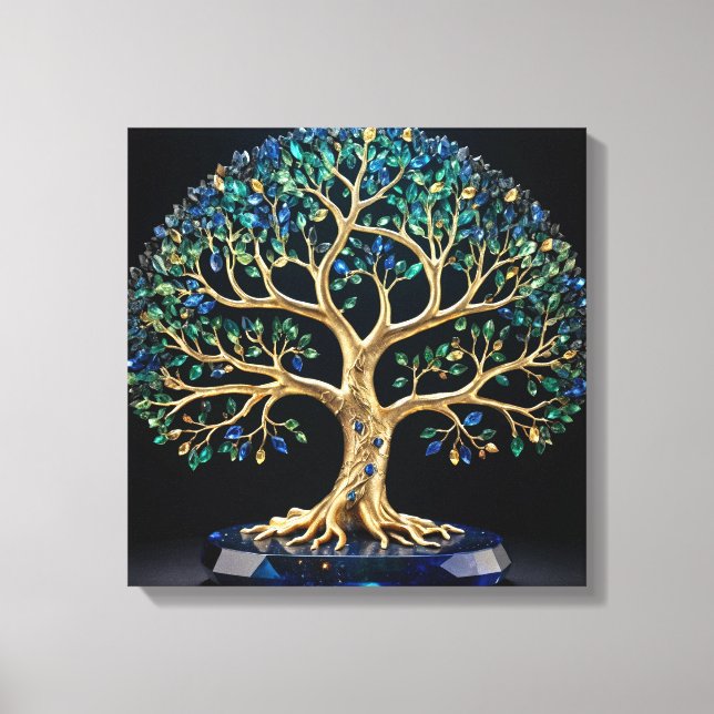 Gemstone Tree of Life Leinwanddruck (Vorderseite)