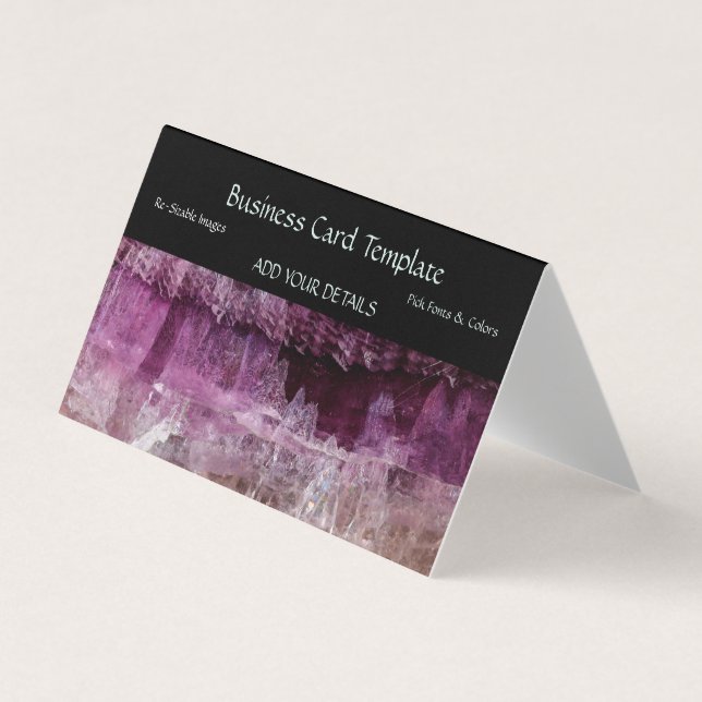 Gemstones Amethyst Business Card Visitenkarten (Vorderseite)