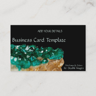 Gemstones Mineral Stone Rock Emerald Visitenkarte