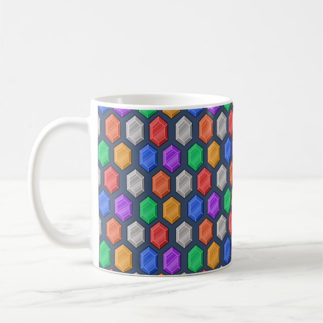GEMSTONES PATTERN DESIGN KAFFEETASSE (Links)