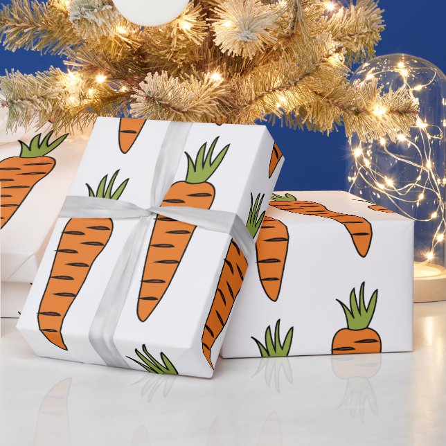 Gemüse aus Karotten gesundes Party Geschenkpapier (Feiertage)