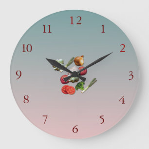 Gemüse Design> Küche Wallclock Große Wanduhr