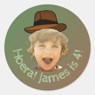 Gemüse Dino Abenteuer Foto Sticker – Safari Hut