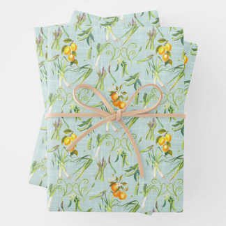 Gemüse-Garten-Druck für Gärtner & Foodies Geschenkpapier Set