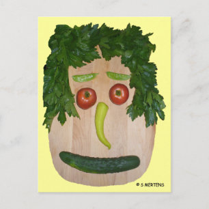 Gemüse Gesicht Postkarte