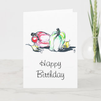 Gemüse Happy Birthday Card Karte