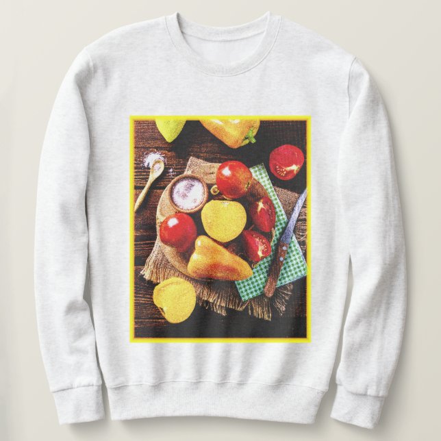 "Gemüse hausgemachte Salate" Niedliches Foto. Jetz Sweatshirt (Design vorne)