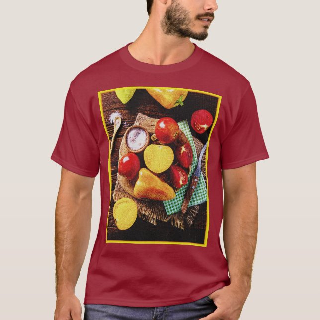 "Gemüse hausgemachte Salate" Niedliches Foto. Jetz T-Shirt (Vorderseite)