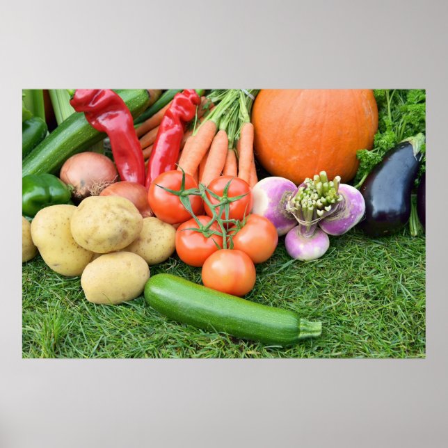 Gemüse im Herbst Poster (Vorne)
