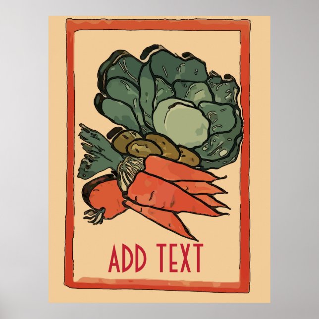 Gemüse, Kochen, Küchenkunst, personalisieren Poster (Vorne)