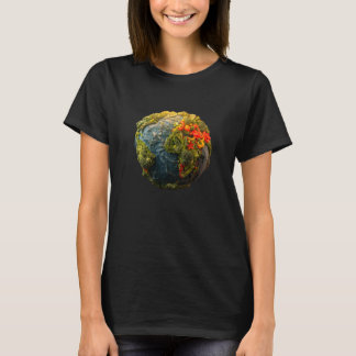 Gemüse-Kontinente der Erde Blackes Kurzarm-Shirt T-Shirt
