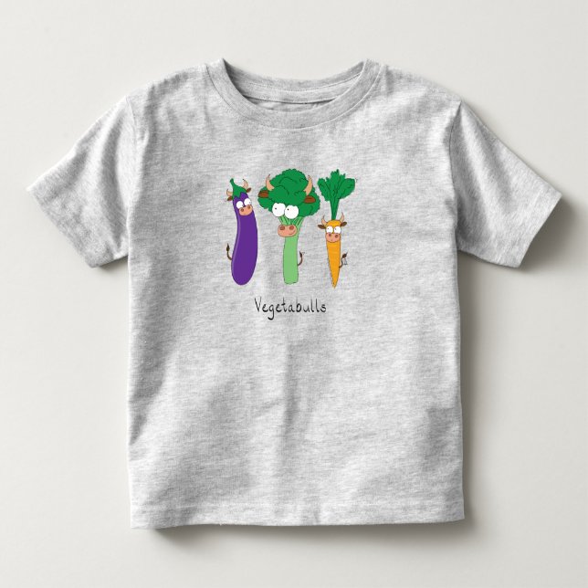 Gemüse Niedlich Kids Funny Cartoon Kleinkind T-shirt (Vorderseite)