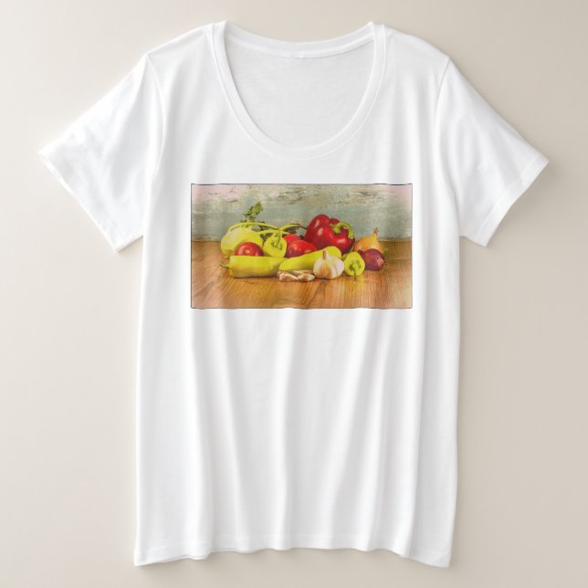 "Gemüse" Niedliches Foto. Jetzt kaufen Große Größe T-Shirt (Design vorne)