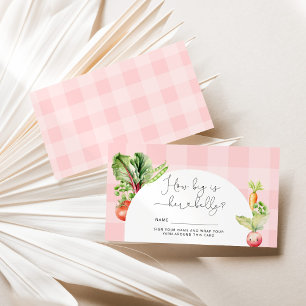 Gemüse Rosa Gingham wie große Mama's Bauch Begleitkarte