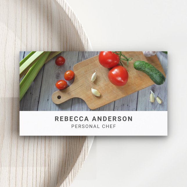 Gemüse Schneideboard Catering Persönlicher Koch Visitenkarte (Von Creator hochgeladen)