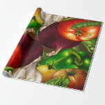 Gemüse und Kräuter Bio Naturvegetation Lebensmitte Geschenkpapier<br><div class="desc">Schleifpapier</div>