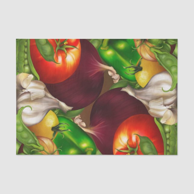 Gemüse und Kräuter Bio Naturvegetation Lebensmitte Seidenpapier (Vorderseite)