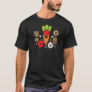 Gemüse und Obst, die gegen Veganer protestieren T-Shirt
