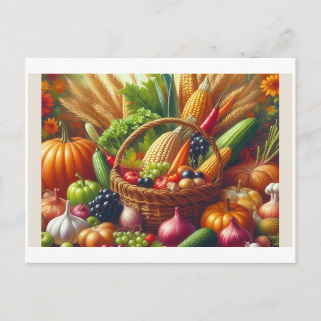 Gemüse und Obst, Postkarte (Vorderseite)